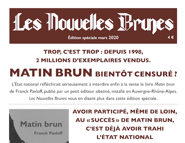 Couvertures, images et illustrations de Matin brun de Franck Pavloff
