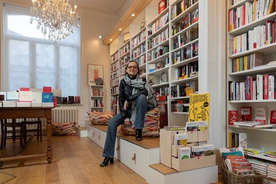 Fabienne Tabacchi van Hulle, de la librairie Place ronde, à Lille.