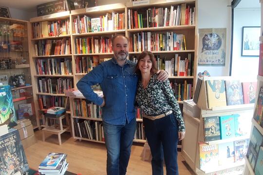 Julien Gran Aymerich & Cécile Milan, Librairie L'Echappée bulle