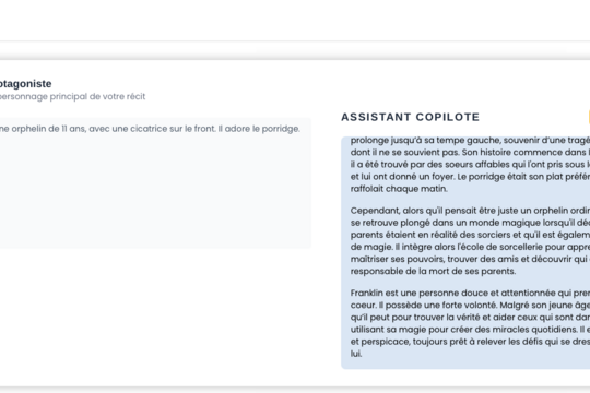 Capture d'écran de la plateforme Genario