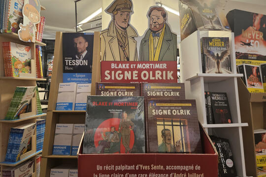 La BD Blake et Mortimer mise en avant à la librairie Eyrolles