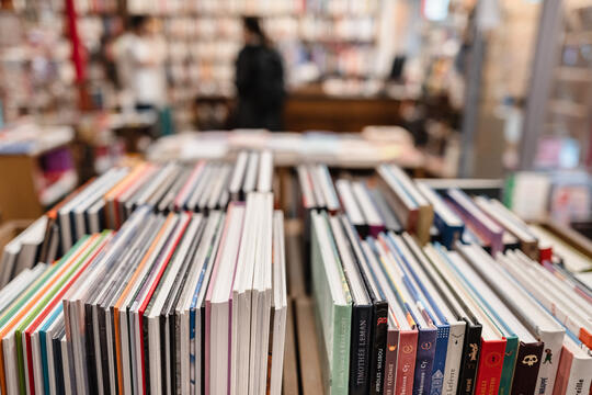 Des bandes dessinées à la librairie Folies d'encre à Saint-Ouen (Seine-Saint-Denis)