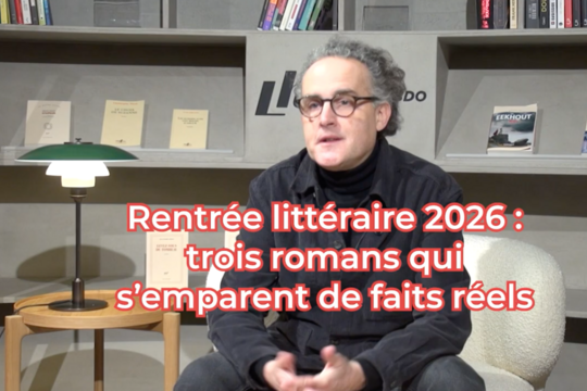 Ludovic Escande (Gallimard) dans le studio de Livres Hebdo