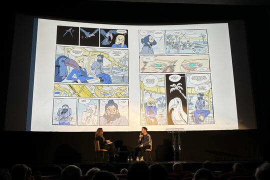 Martin Robic présente les planches de Une Fête sans Fin à paraître chez Rue de Sevres