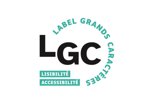 Le logo du Label Grands Caractères / Lisibilité – Accessibilité (LGC).