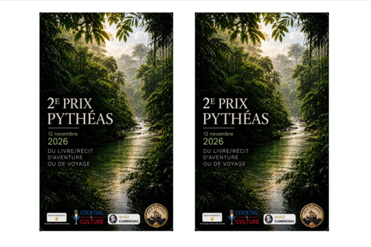 Affiche officielle du 2e prix Pythéas, décerné le 12 novembre 2026 au Musée Clemenceau, à Paris.