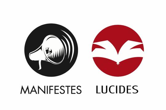 Logos des collections "Manifestes" et "Lucides" aux éditions Héliade