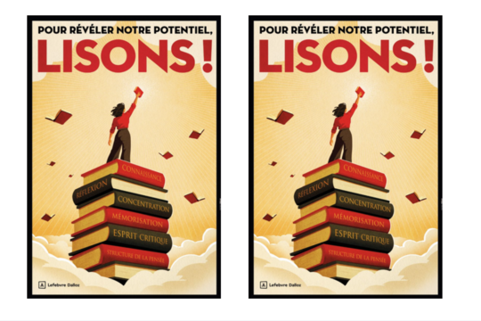 Affiche de la campagne « LISONS! » de Lefebvre Dalloz pour la rentrée 2026