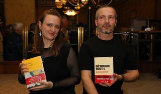 Hélène Laurain, lauréate de la mention spéciale du jury Wepler et Bernard Bourry, lauréat du prix Wepler 2025