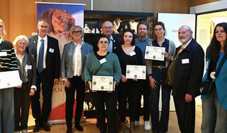Le jury et les lauréats du prix de la Centrale canine 