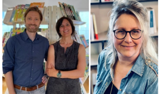 Lucas Giossi et Josée Cattin, coprésidents de Livre Suisse, et Natacha Bayard, directrice du Salon du livre de Genève