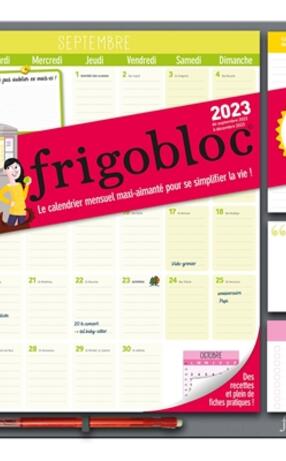 Frigobloc mensuel : de septembre 2022 à décembre 2023 : le calendrier maxi- aimanté pour se simplifier la vie ! (Play Bac - 9782809678499)