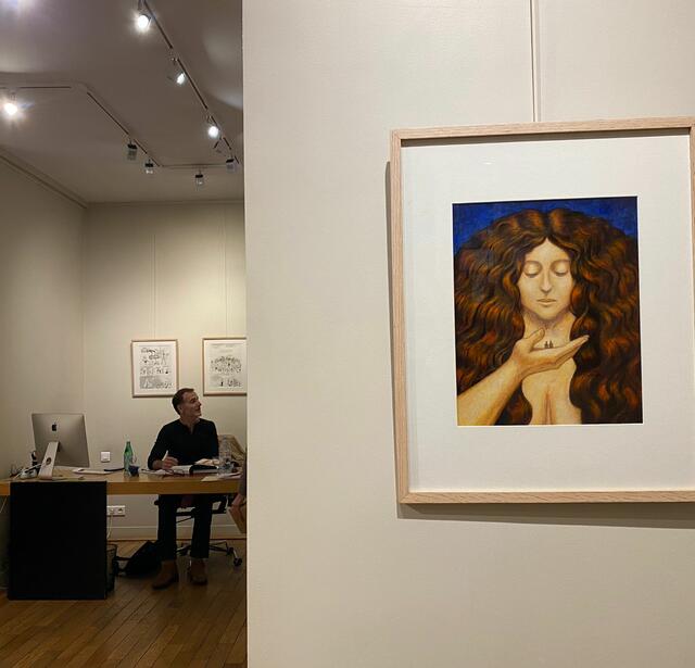 Vernissage de l’exposition Christophe Blain - Le monde sans fin à la Galerie Barbier, le 20 janvier à Paris.