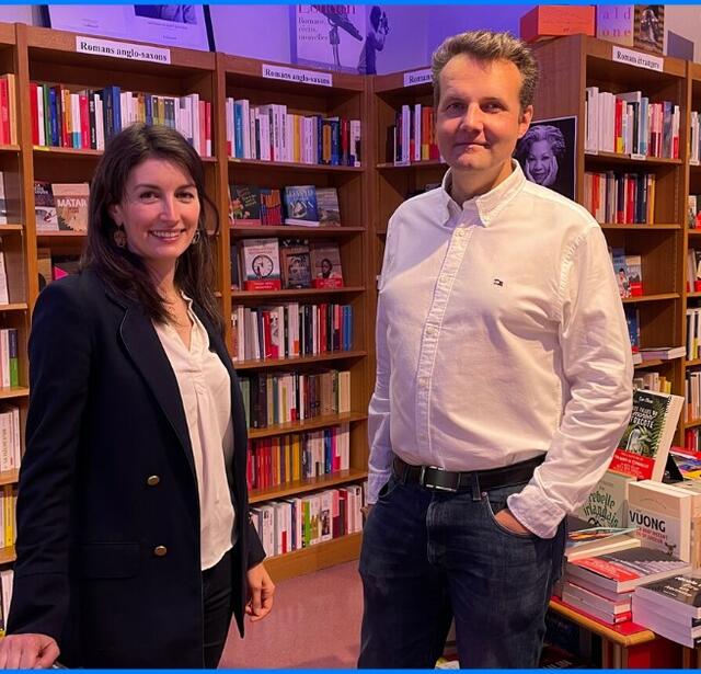 Emmanuelle Henry et Marc Bordier, repreneurs de la librairie Arthaud à Grenoble et fondateurs de la librairie en ligne Lireka - Photo DR