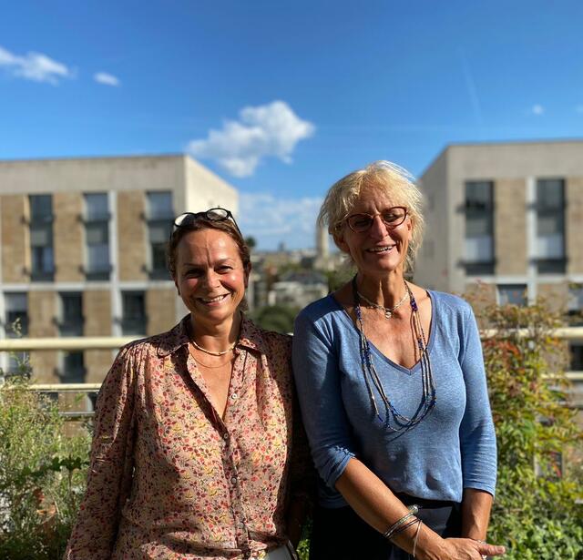 Carine Sabbagh (Responsable des éditions Doc en poche) et Elodie Lavignotte (département de l’édition et du débat public). - Copyright Pierre Georges 