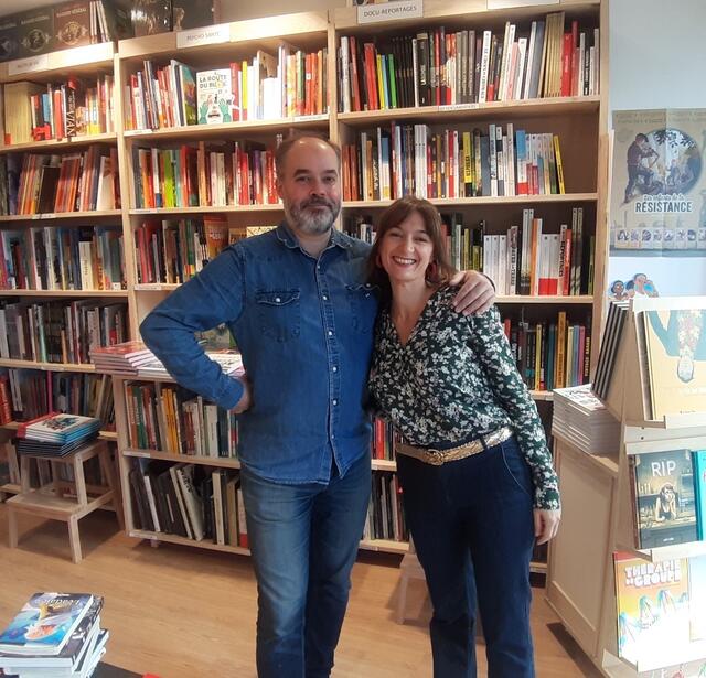 Julien Gran Aymerich & Cécile Milan, Librairie L'Echappée bulle