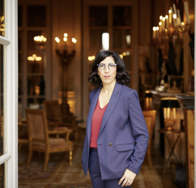 Rima Abdul Malak, ministre de la Culture, le 14 octobre 2022, rue de Valois
