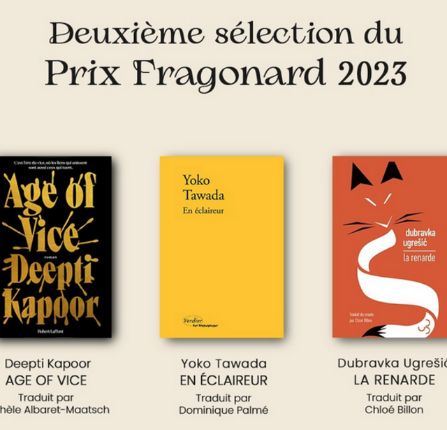 Prix Fragonard sélection 2023