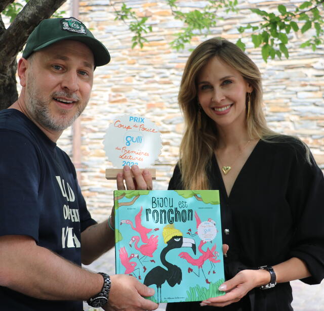 Le lauréat 2023 Emmanuel Bergounioux et la marraine du prix Ophélie Meunier