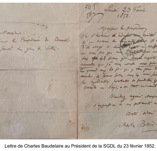 Lettre Baudelaire