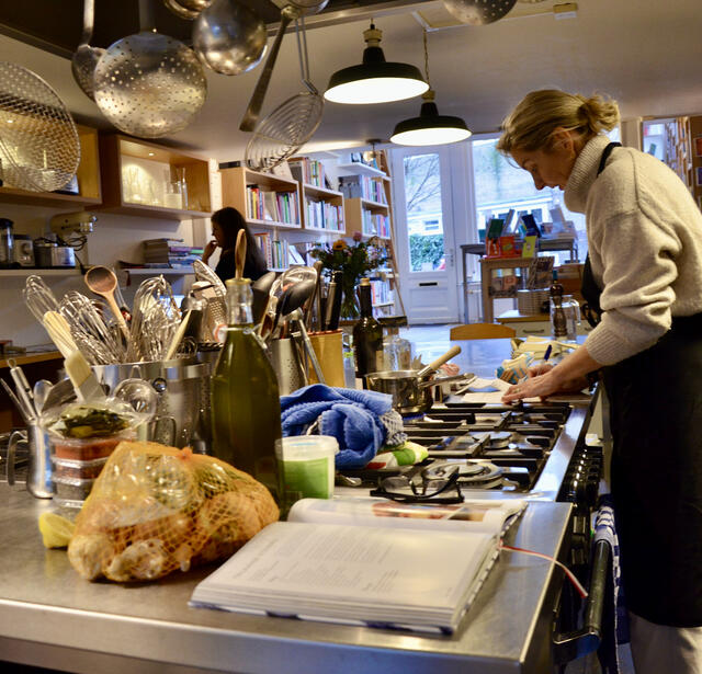 La "Mevrouw Hamersma Kookboekenwinkel", la librairie-cuisine de Madame Hamersma, à Amsterdam.