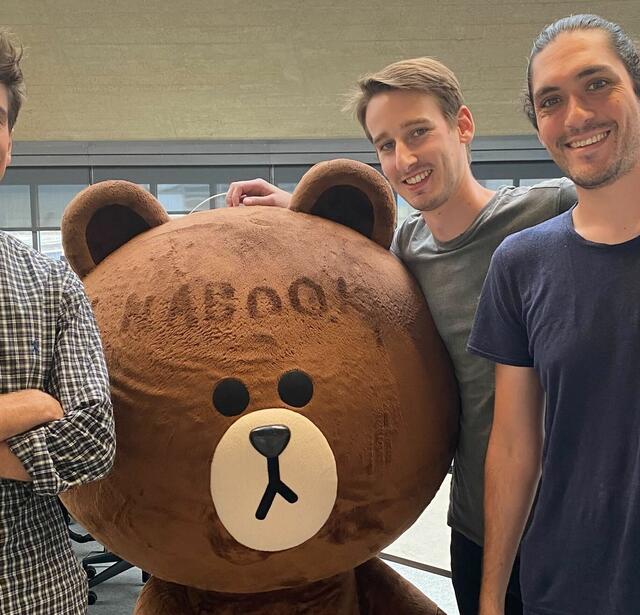 Károly Fogarassy, Maxime Moru et Lucas Miallet(de gauche à droite)