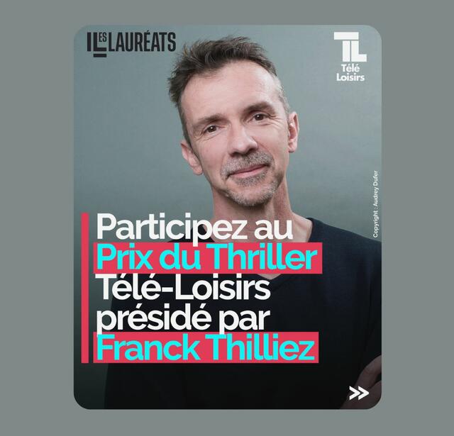 Visuel Franck Thilliez pour le prix du Thriller Télé-Loisirs 