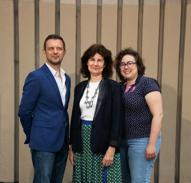 Thomas Bout, directeur des éditions Rue de l'échiquier, Sylvie Crossman, cofondatrice et désormais codirectrice de la collection « Indigène » et Léa Thévenot, responsable de la communication des éditions Rue de l'échiquier