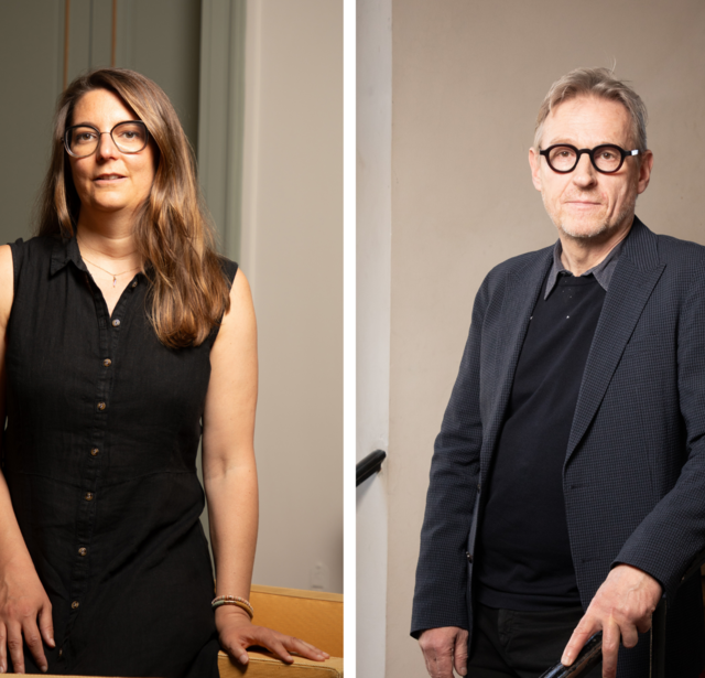Alexandra Charroin-Spangenberg, présidente du SLF, et Guillaume Husson, délégué général du SLF
