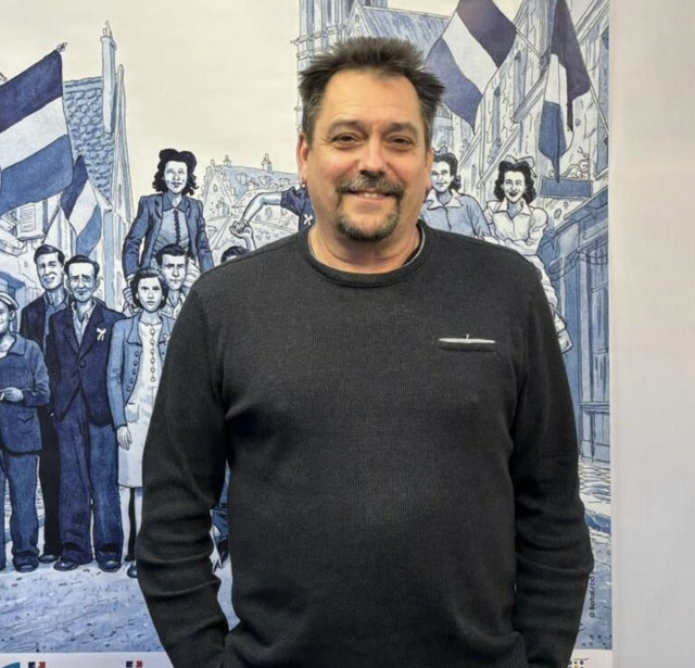 Bruno Genini dans la Halle aux grains au festival BD Boum à Blois (c) Louise Ageorges