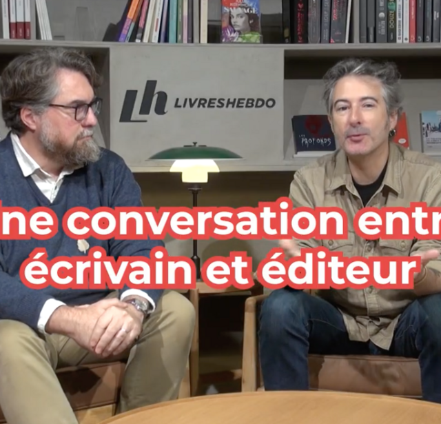 David Meulemans, fondateur des éditions Les Forges de Vulcain, et Gilles Marchand, auteur à succès