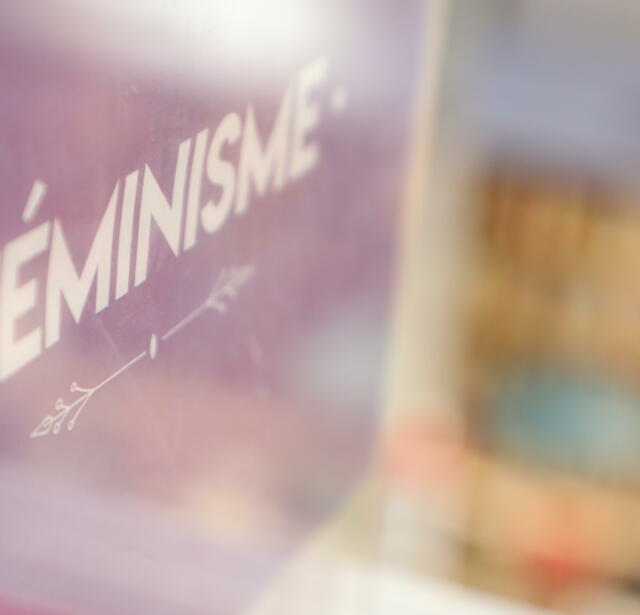 Le rayon féministe de la librairie Ombres blanches à Toulouse