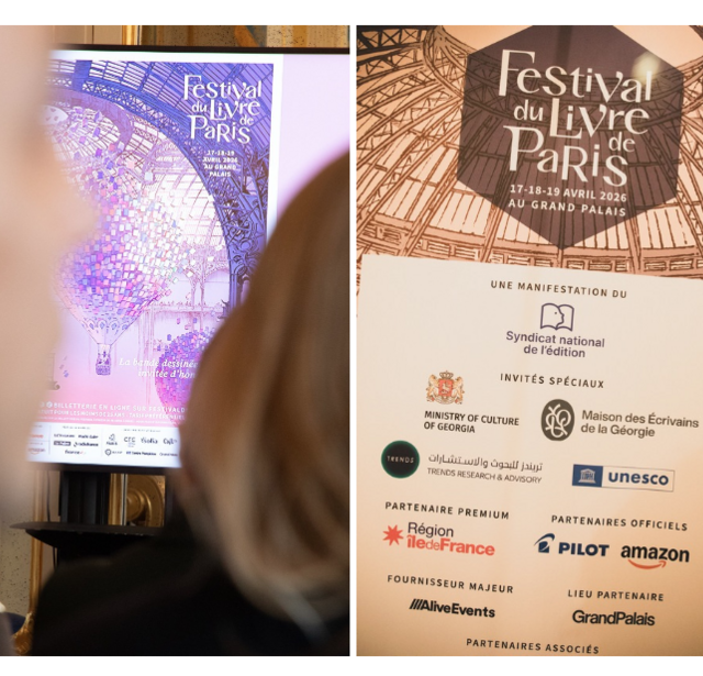 L'affiche et les partenaires du festival du livre de Paris