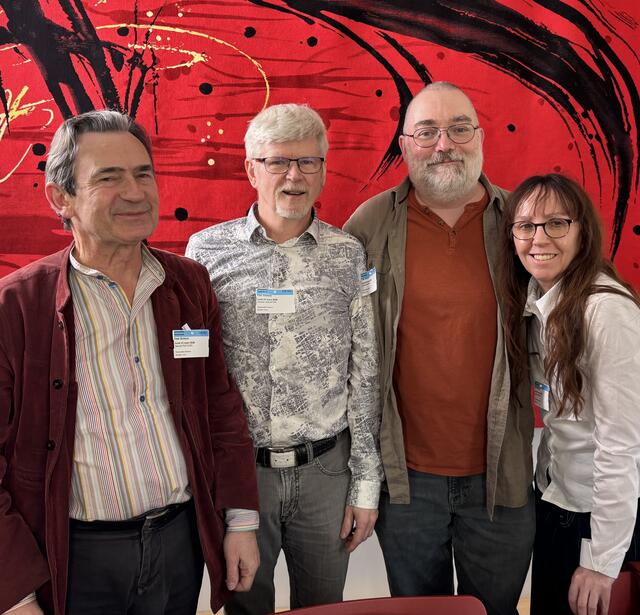 (de gauche à droite) Benoît Peeters, Sylvain Aquatias, Denis Bajram et Valérie Mangin