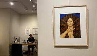 Vernissage de l’exposition Christophe Blain - Le monde sans fin à la Galerie Barbier, le 20 janvier à Paris.