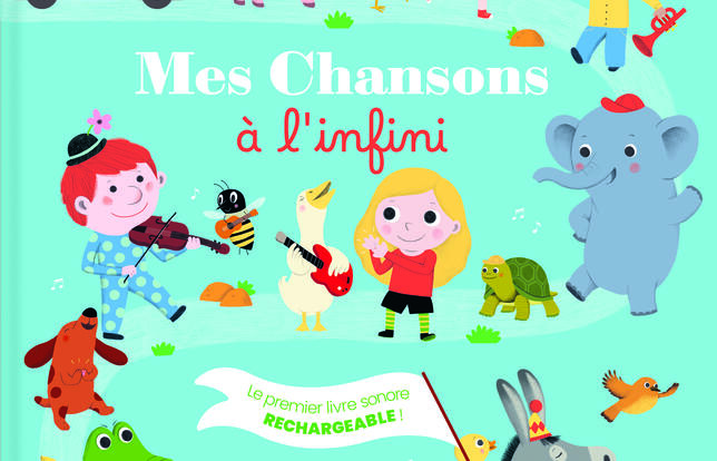 La couverture de "Mes chansons à l'infini", de Nathalie Choux, équipé d'une batterie rechargeable