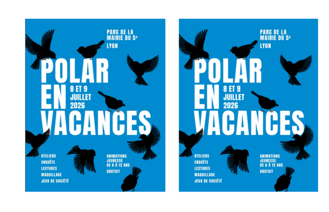 L’affiche 2026 de « Polar en vacances », rendez-vous lyonnais consacré au roman noir et policier.