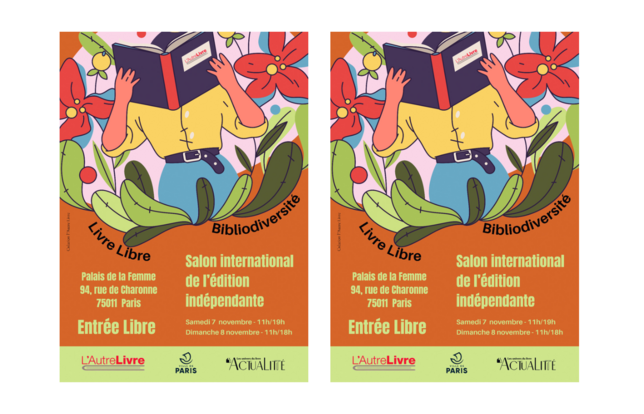 L'affiche du salon d'automne de L'Autre Livre, les 7 et 8 novembre 2026 au Palais de la femme (Paris 11e)