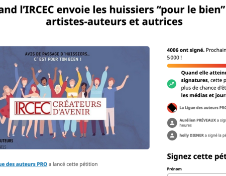 pétition ligue des auteurs professionnels Ircec