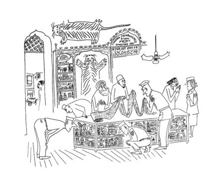 Saul Steinberg Tous en ligne La Table Ronde0.jpg