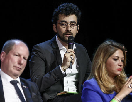 Omar Youssef Suleimane le 26 mars 2025 lors du rassemblement "Pour la république, la France contre l'islamisme"