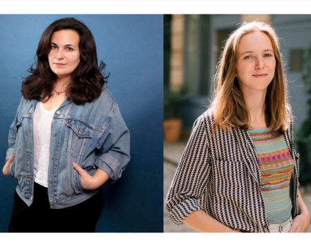 Les lauréates Jakuta Alikavazovic (prix littéraire) & Clara Lodewick (prix BD)