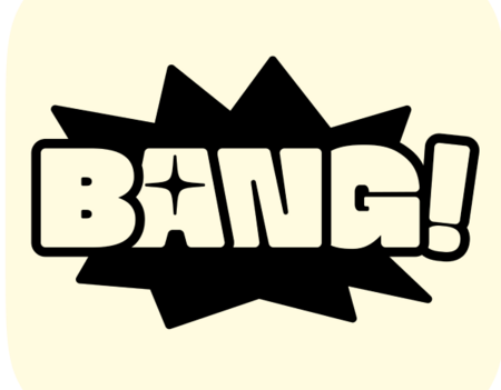 Logo de l'application Bang! disponible sur les plateformes de téléchargement