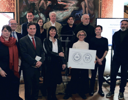 Les membres du Jury du prix François Sommer et la lauréate, Valentine Goby