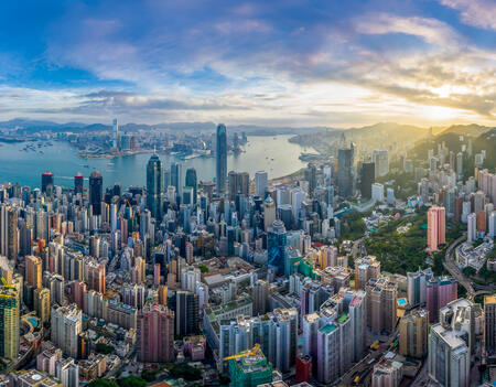 Vue aérienne de Hong Kong