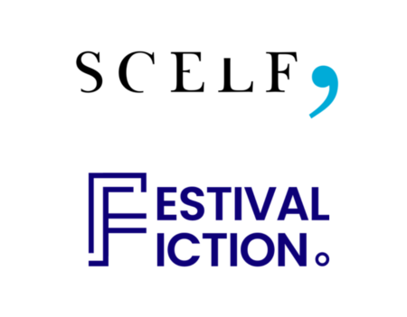 Les logos de la SCELF et du Festival de la Fiction de La Rochelle, partenaires du nouveau Café de la Fiction consacré à l'adaptation littéraire