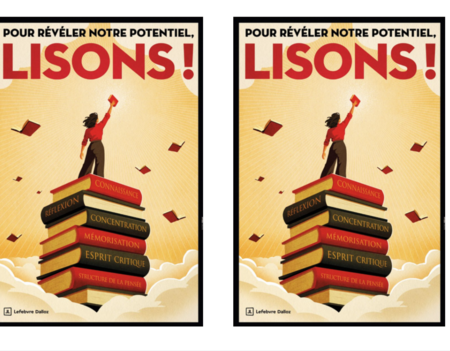 Affiche de la campagne « LISONS! » de Lefebvre Dalloz pour la rentrée 2026