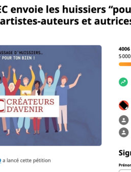 pétition ligue des auteurs professionnels Ircec