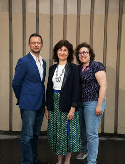 Thomas Bout, directeur des éditions Rue de l'échiquier, Sylvie Crossman, cofondatrice et désormais codirectrice de la collection « Indigène » et Léa Thévenot, responsable de la communication des éditions Rue de l'échiquier