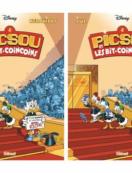 Couverture de "Picsou et les Bit-coincoins" de Jul (Scénariste) et Nicolas Keramidas (Dessinateur), à paraître le 8 octobre chez Glénat